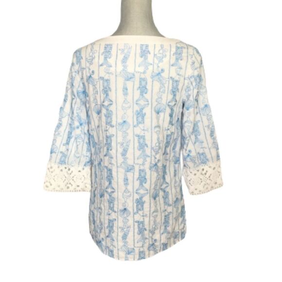 Lilly Pulitzer Catch a Kiss Jubilee By Marcia Cross Tunic Top Size XS 😃 - Picture 2 of 4